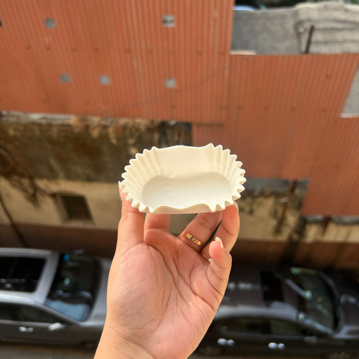 White rectangle Cupcake Liner B 70x30x25mm