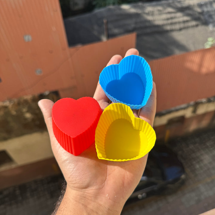 Single Heart Muffin Silicon Mould (5pc)