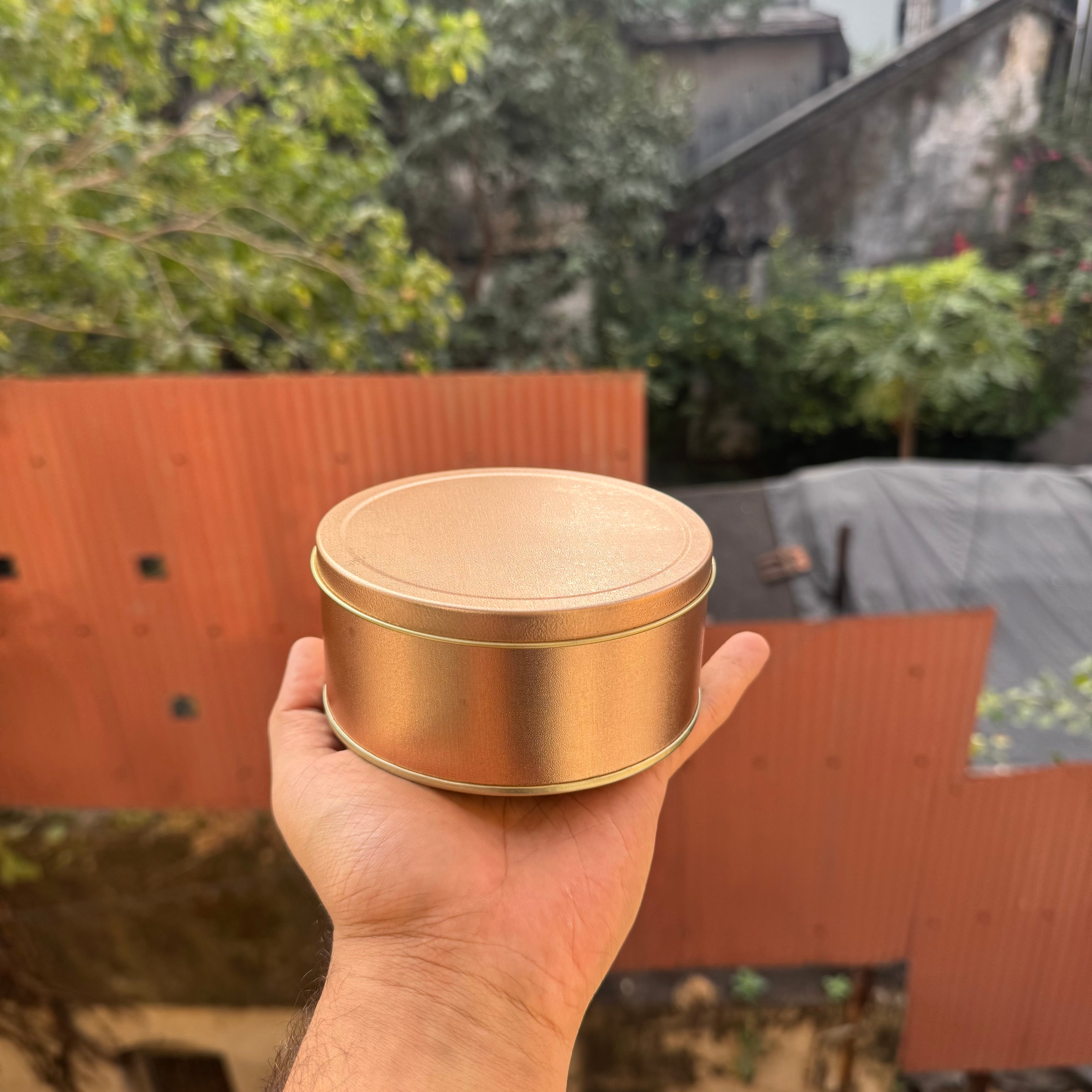 Premium Small Round Cookie Dream Tin (10pc) Copper • SDT