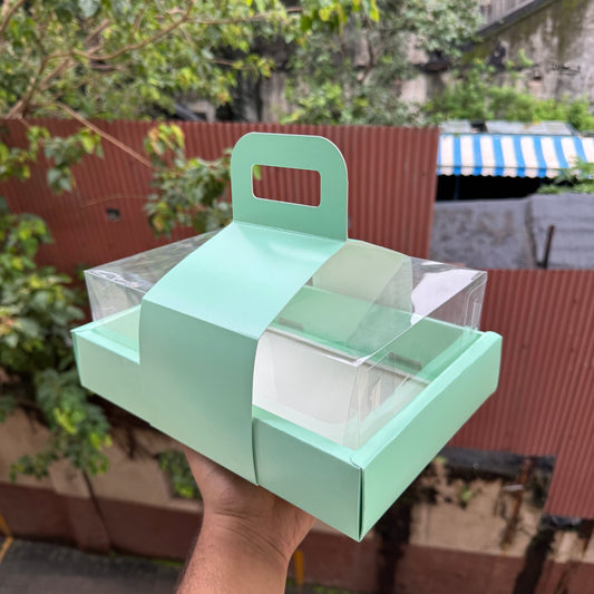 Hamper Box With Handle Mint Green