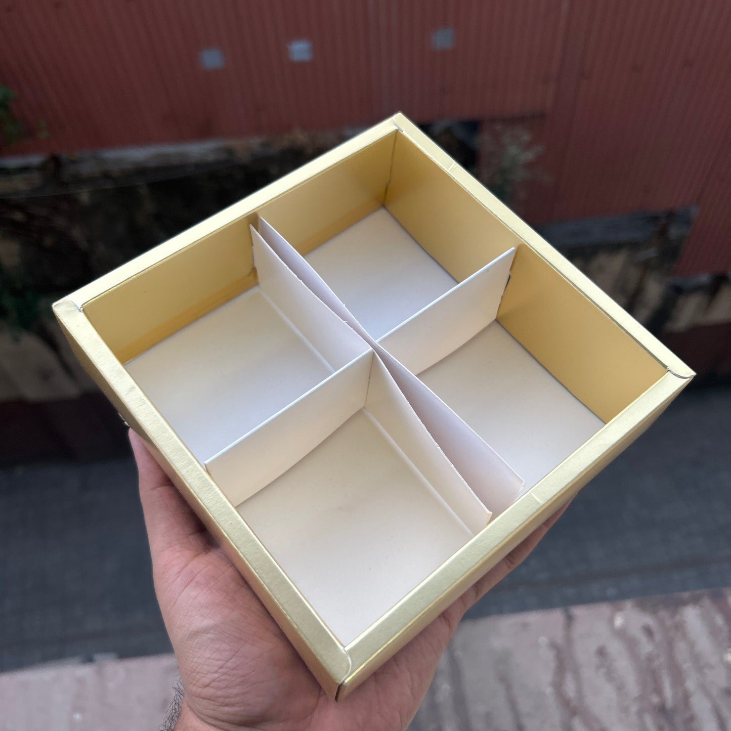 Gold Partition Brownie Box