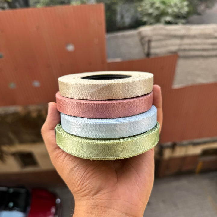 Retro Beige Satin Ribbons 0.5inch Width