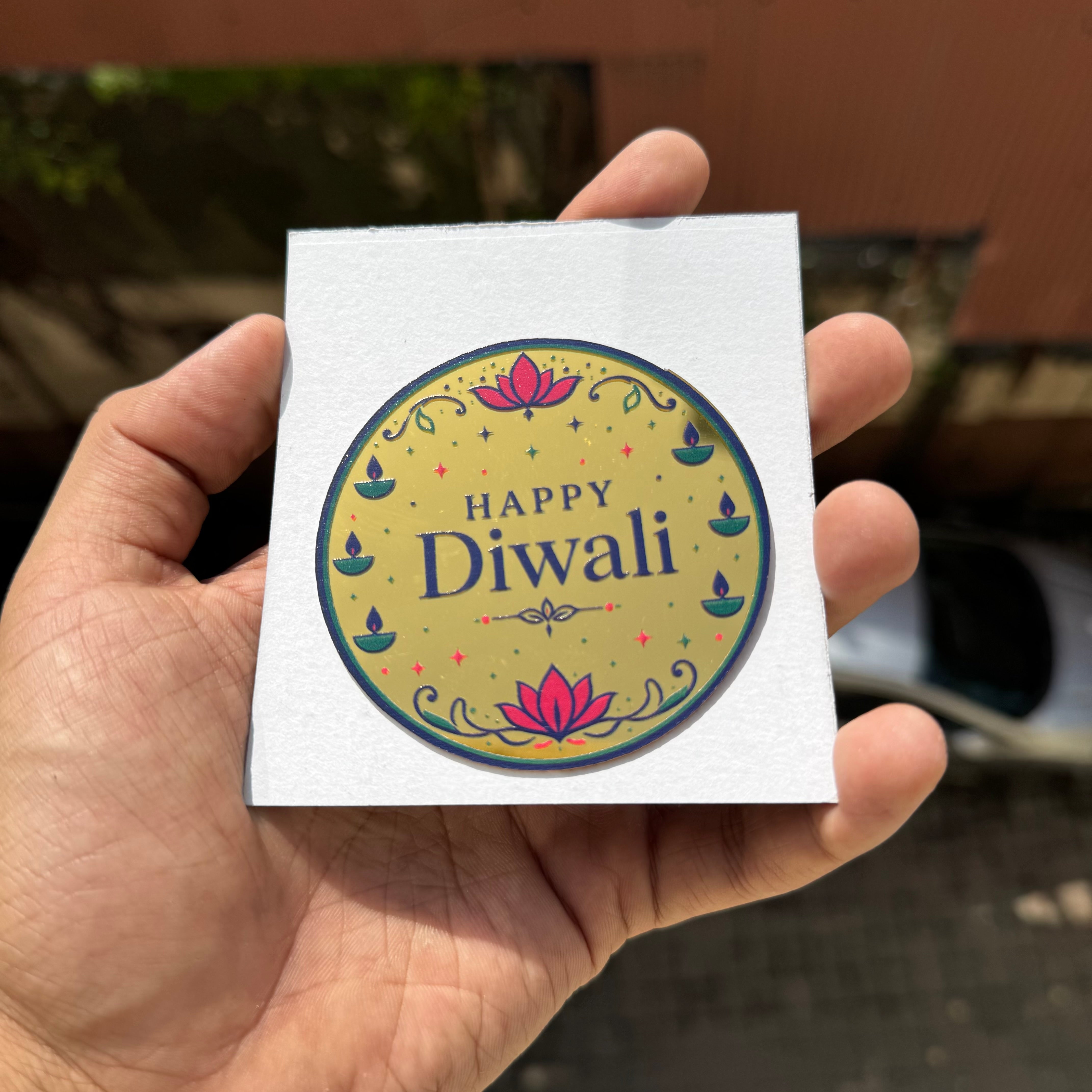 Printed Acrylic Diwali Charm 1pc