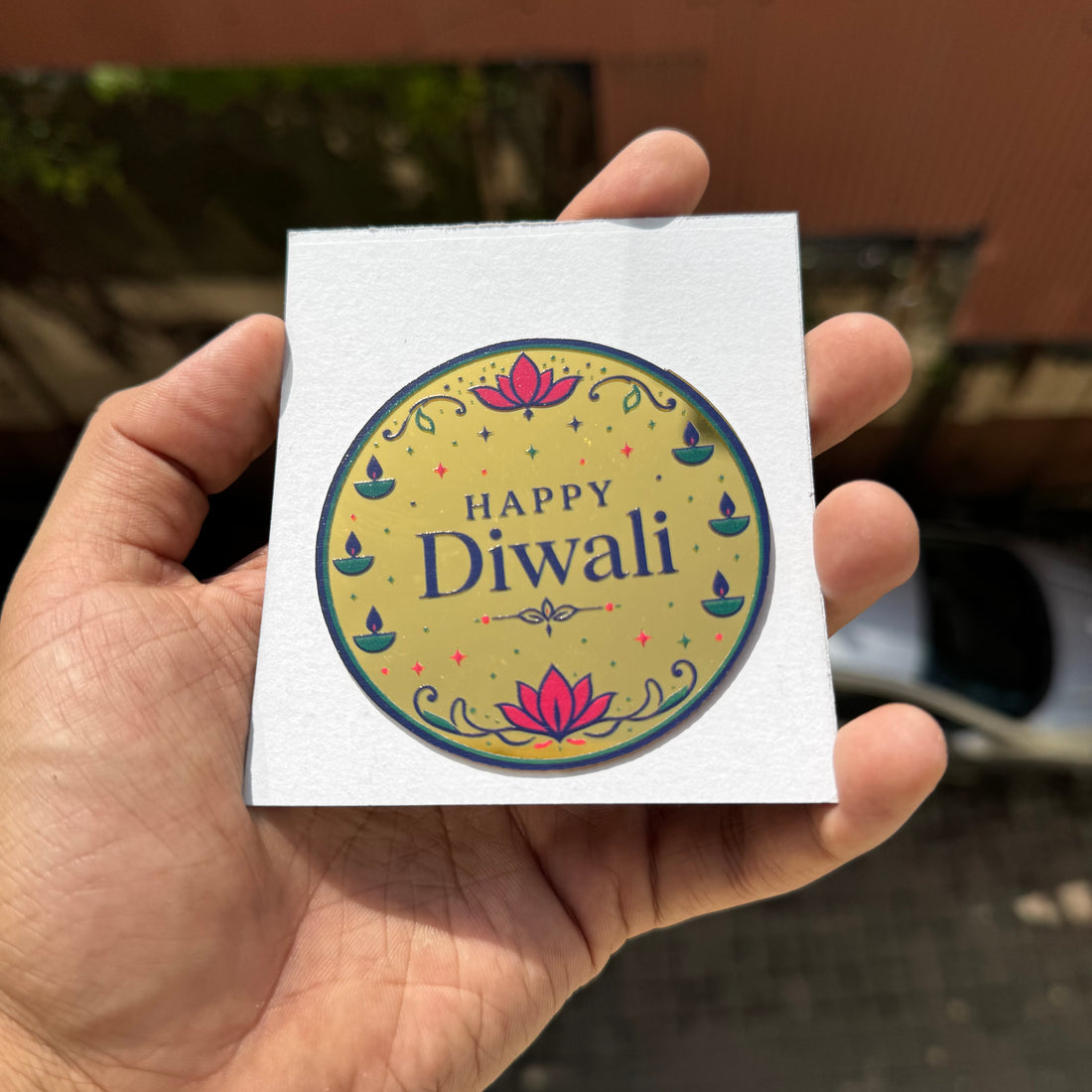 Printed Acrylic Diwali Charm 1pc