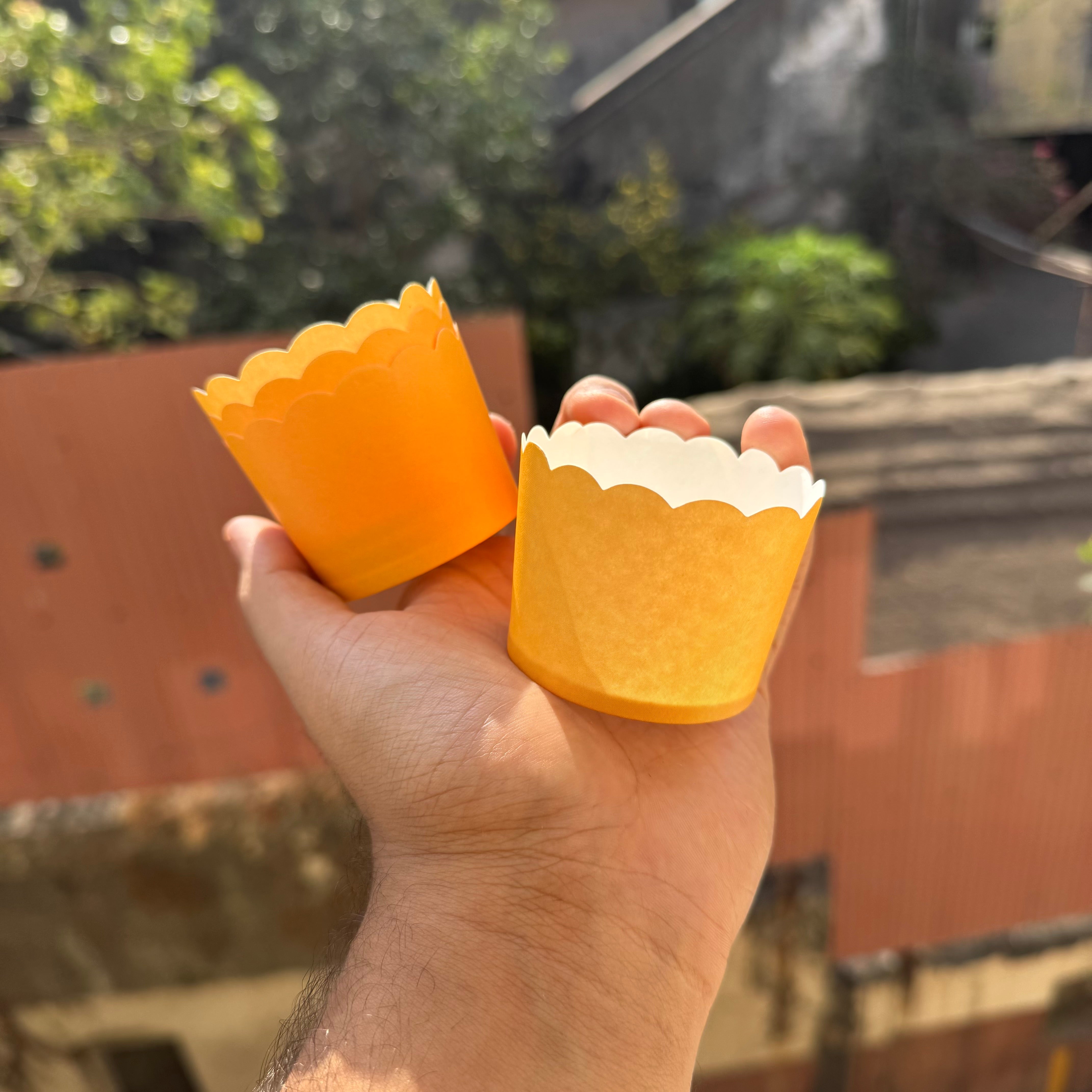 Ready to Bake Pastel Orange Cupcake / Muffin Liners