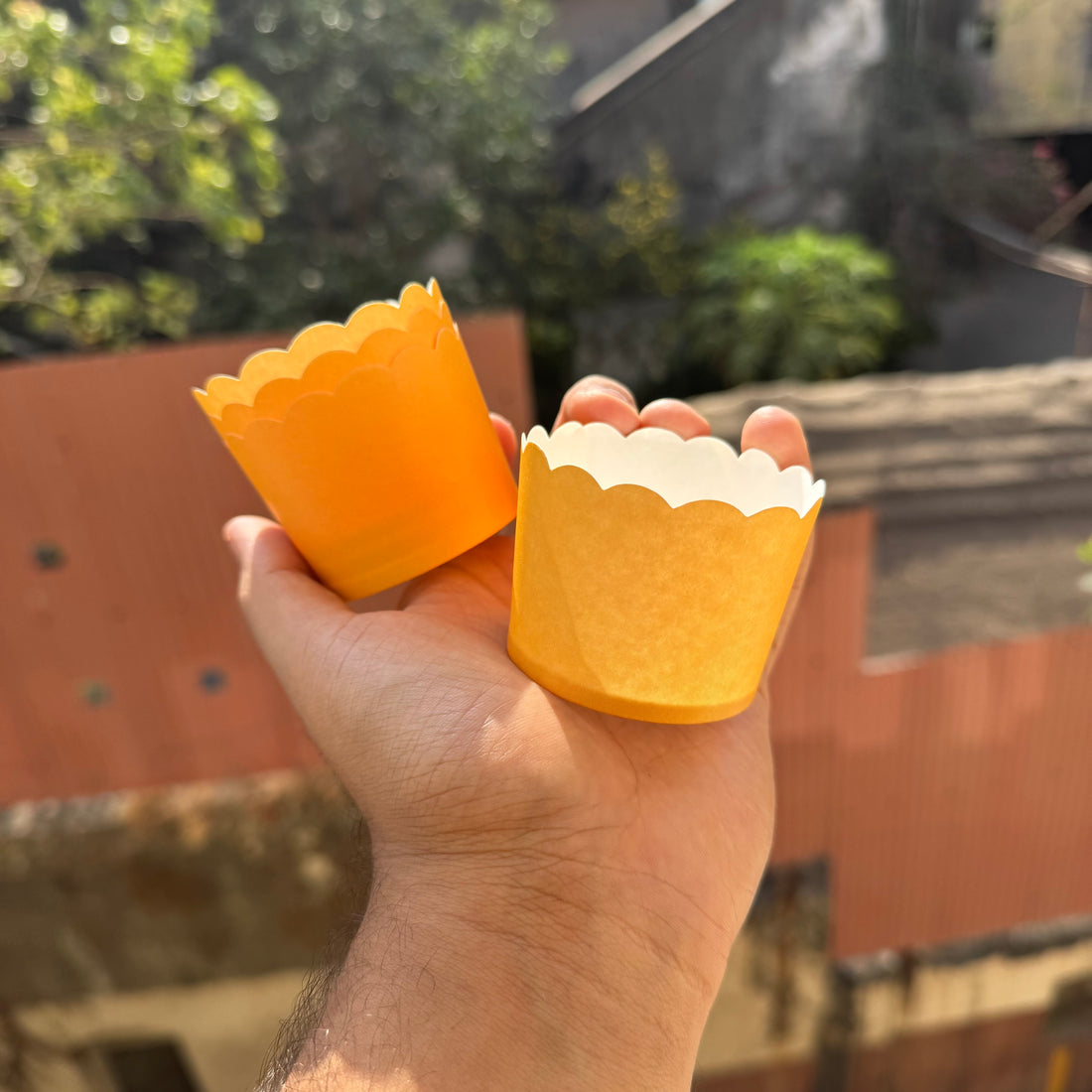 Ready to Bake Pastel Orange Cupcake / Muffin Liners