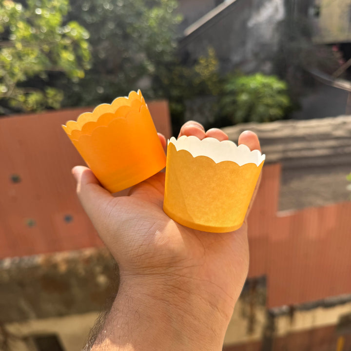 Ready to Bake Pastel Orange Cupcake / Muffin Liners