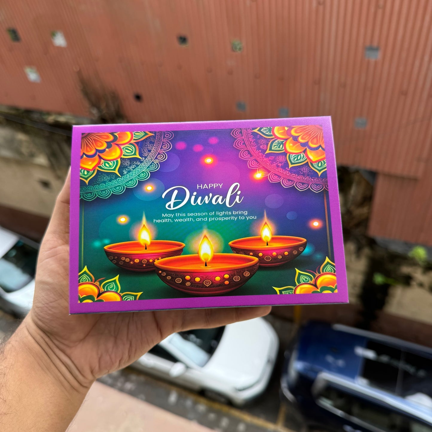 Diwali Slider Box - 6Cavity Size - Use For Brownie / Chocolate / Candle & More (10pc)