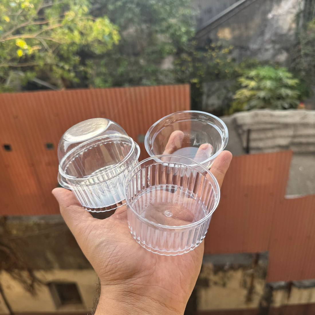 Ramekin Shape PVC Dessert / Candle Container (24 pc) • D-77