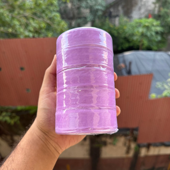Sheer Organza Ribbon Roll (5 rolls) | Lilac
