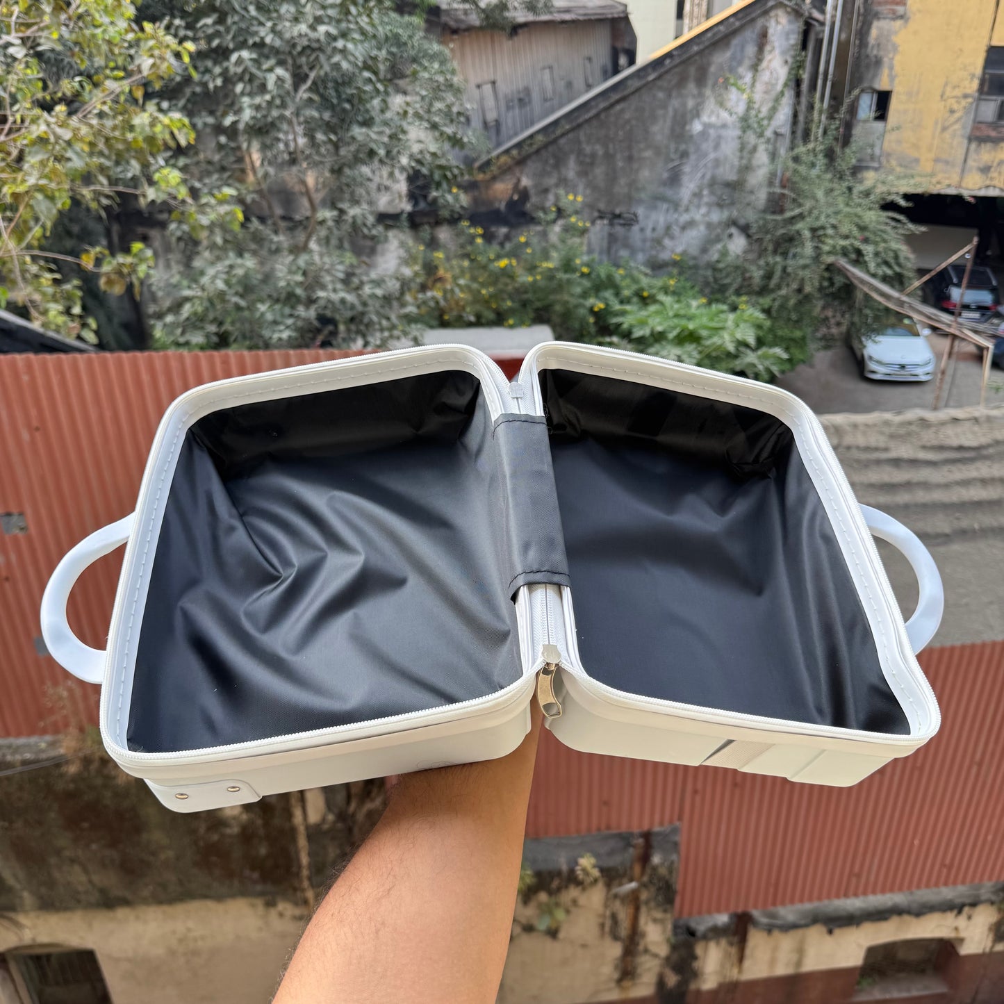 Pearl White Mini Suitcase Packaging For Hamper 1pck