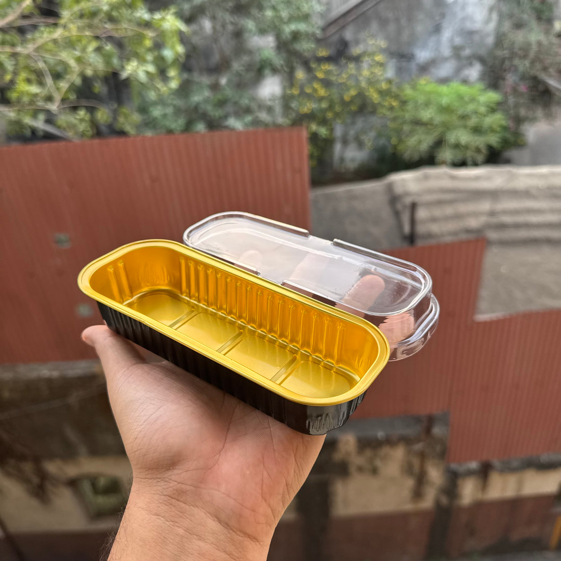 Rectangle Foil Bakeable Container Black (10pc)