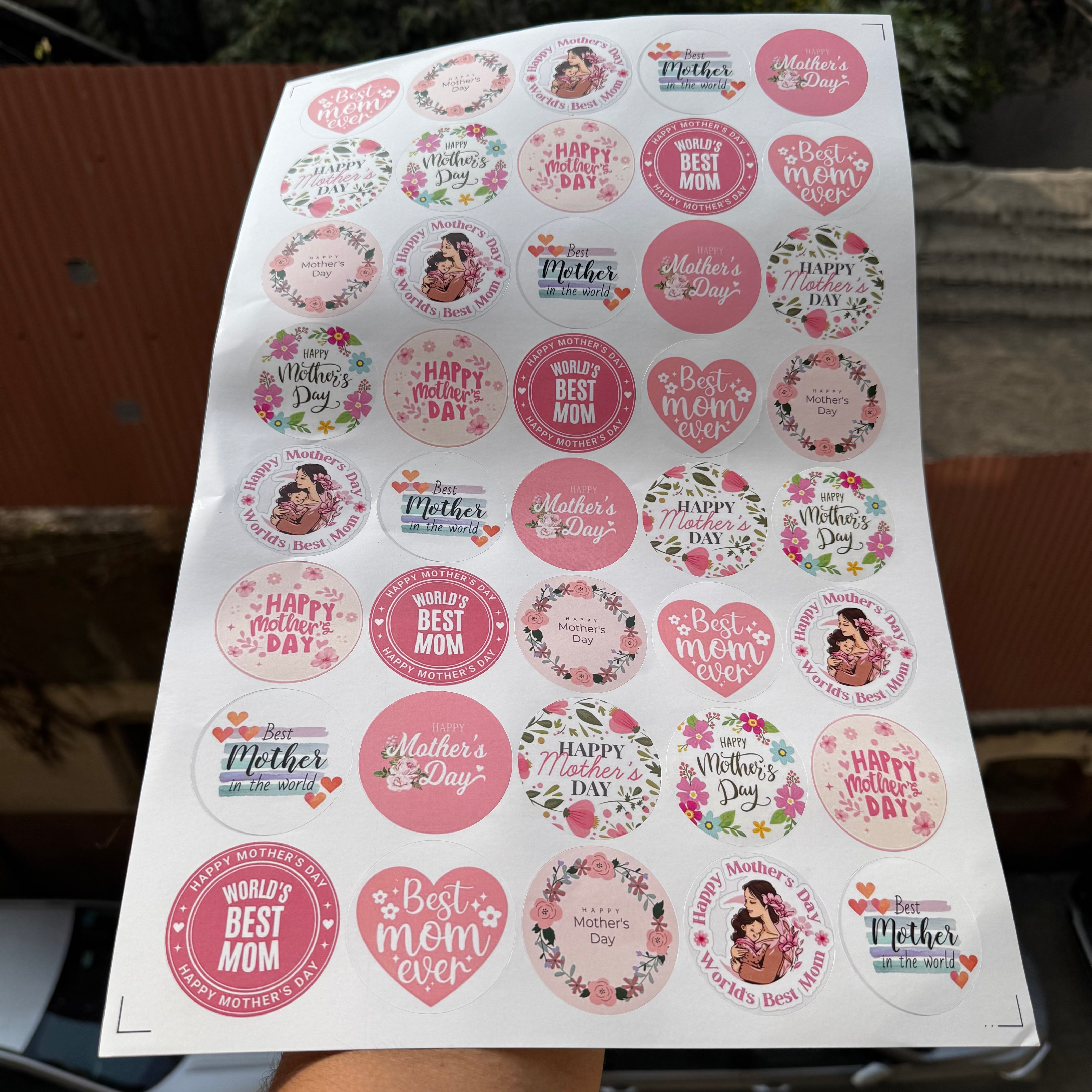 Mothers Day Sticker For Candles