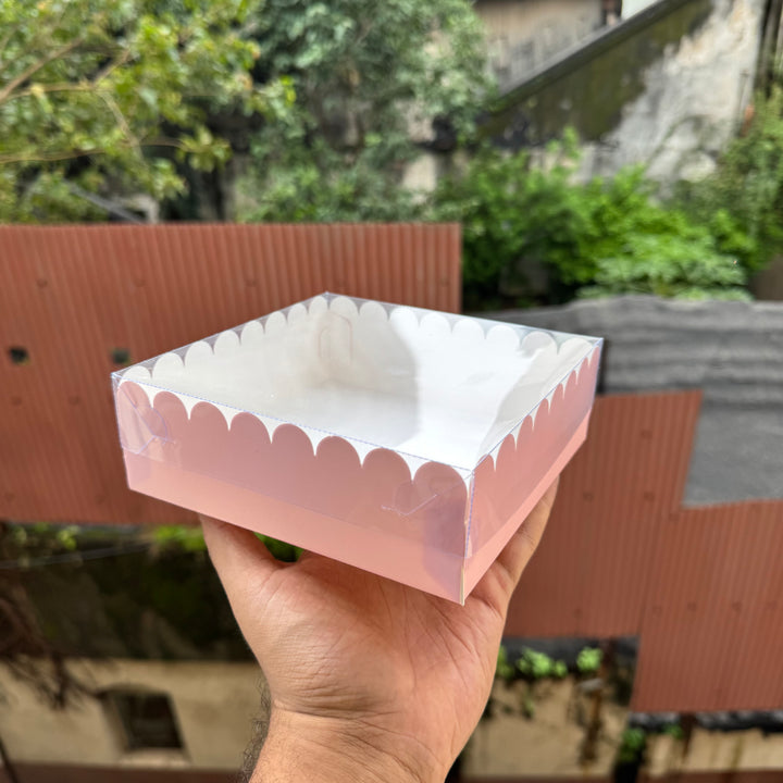 Urli Candle / Bento Cake / Cookie / Brownie Box With Lid Pink (10pcs)