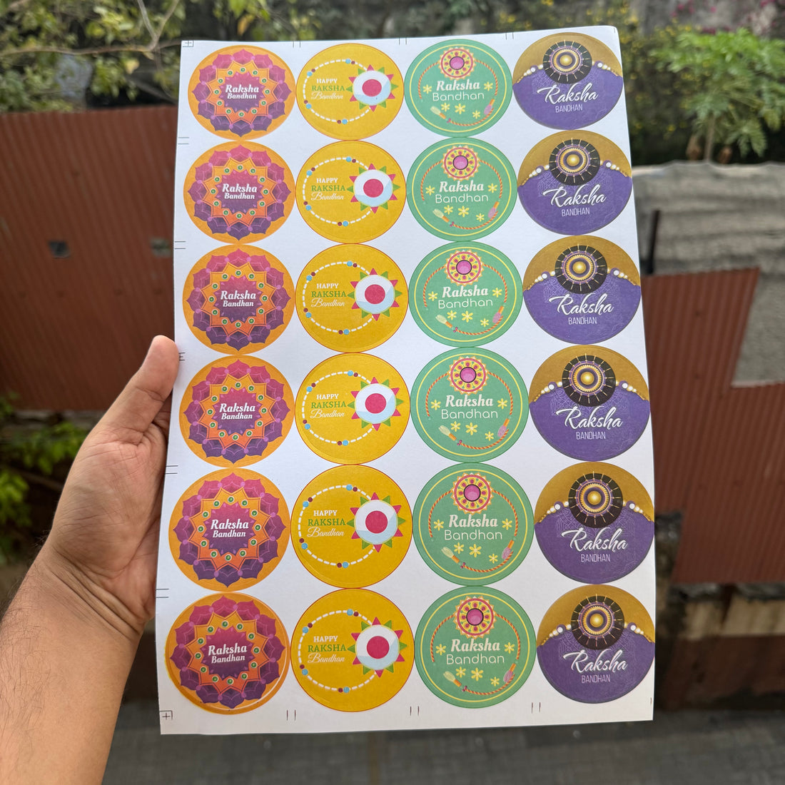 Rakhi Sticker Sheet (24pcs)