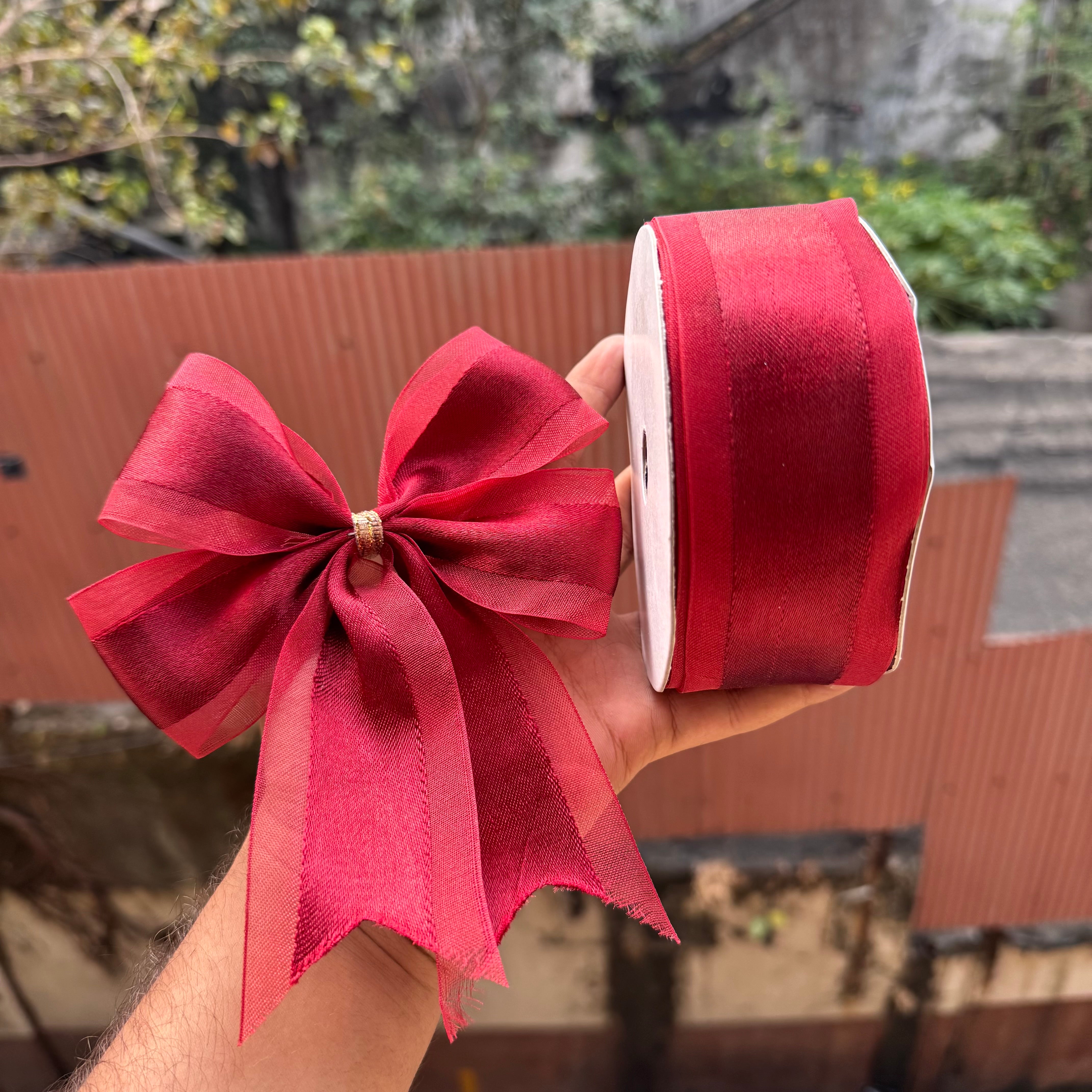 Premium Dual Ribbon Maroon - Valentine Edit