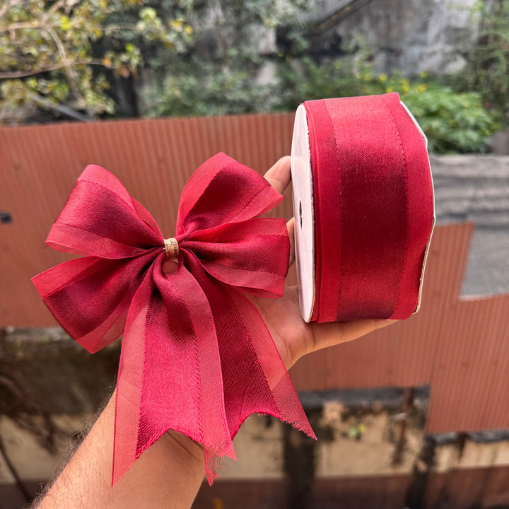 Premium Dual Ribbon Maroon - Valentine Edit
