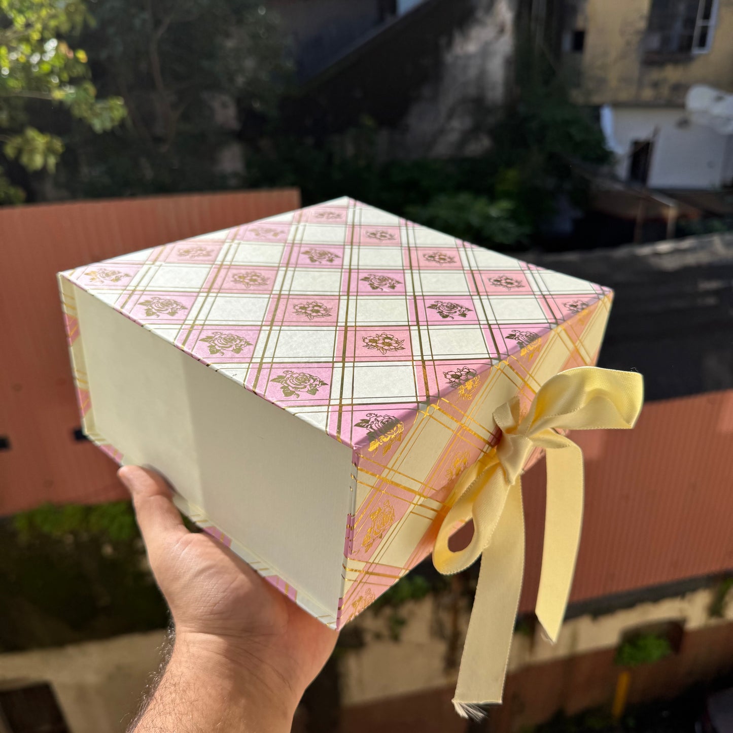 Cutesi Aesthetic Print Collapsible Hamper Box 8x8x4inch