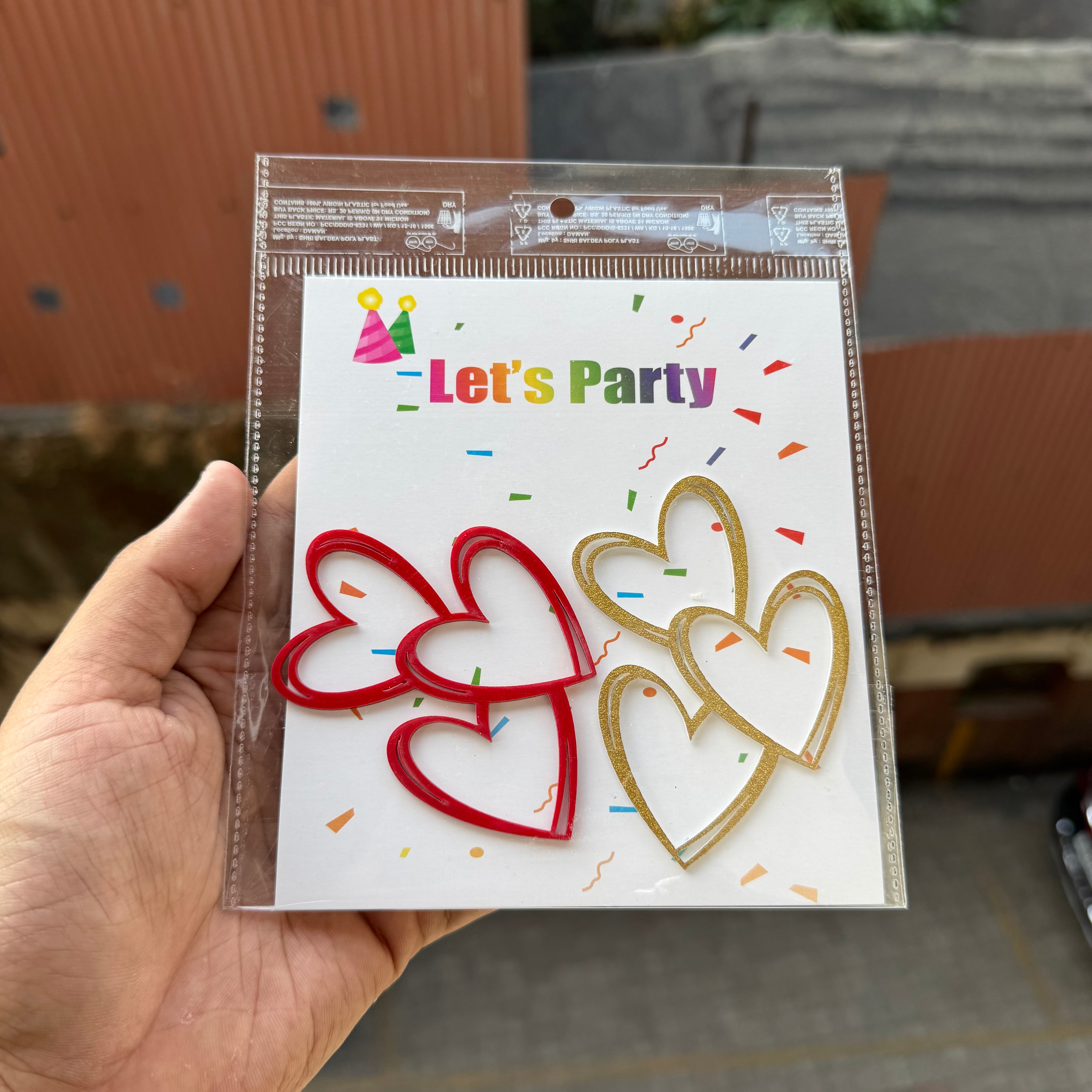 Valentine Acrylic Charm Set Of 2pcs