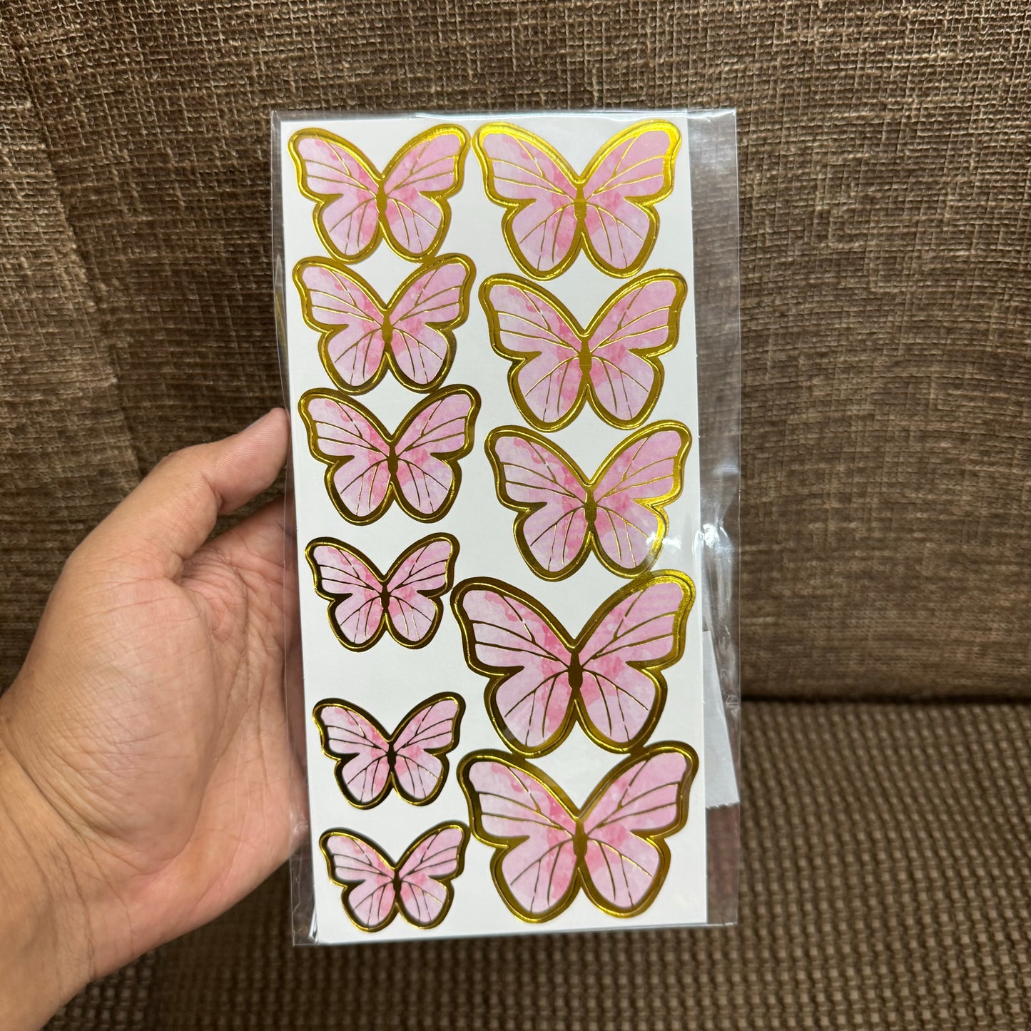 Pink Pastel Butterfly With String