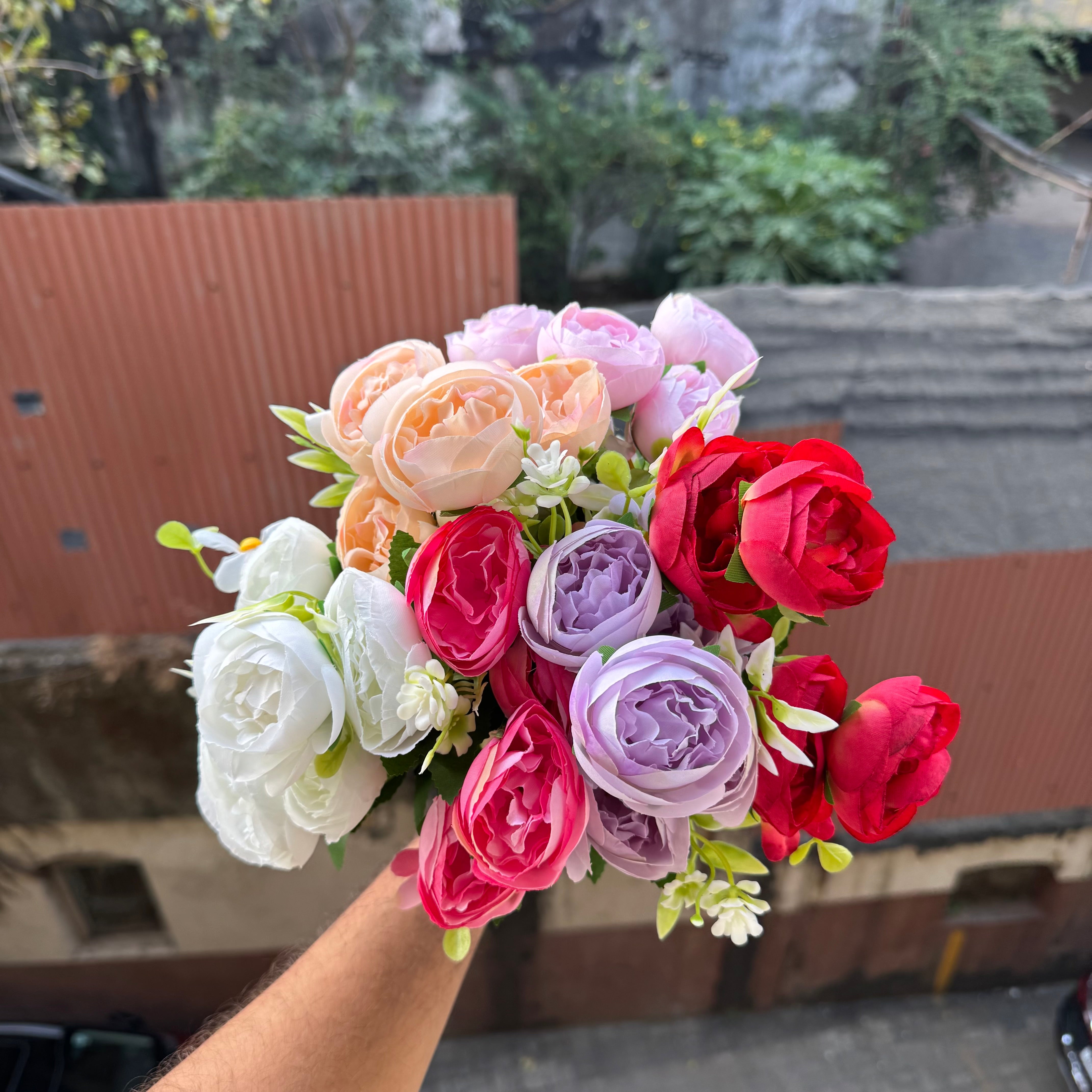 Flower Rife Artificial Flower Bunch With Stem and Leaves (1pc) #440 – Arife.Aesthetics