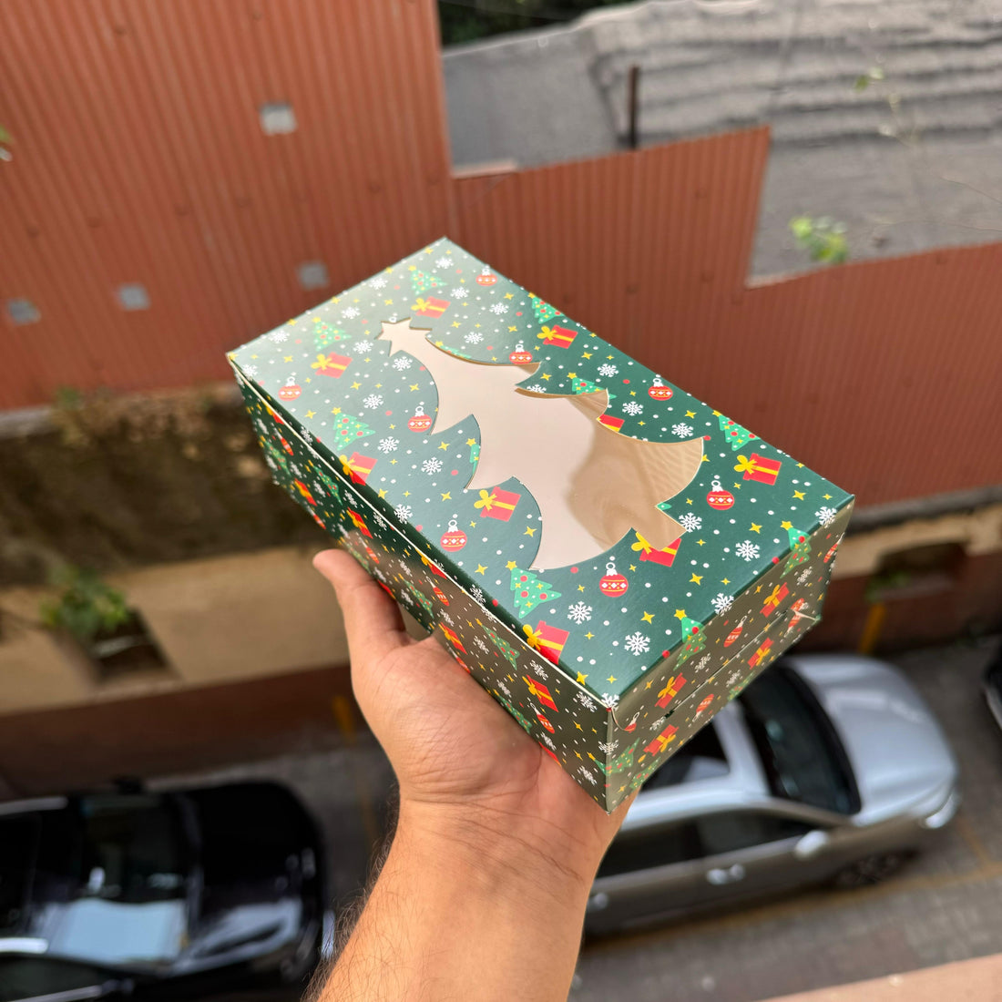 Christmas Plum Box 500gms Green 1pc