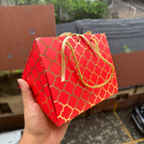 Red Festive Jar Triangle Box / Bag