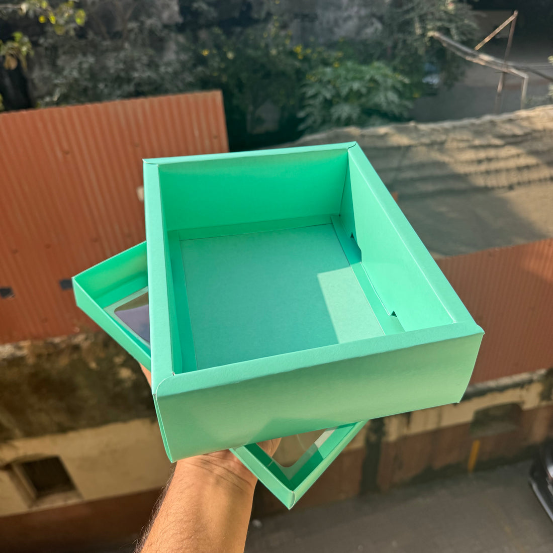 Mint Green Top Bottom Hamper Box - Valentine Edit