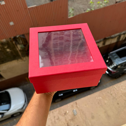 Red Top Bottom Hard Hamper Box