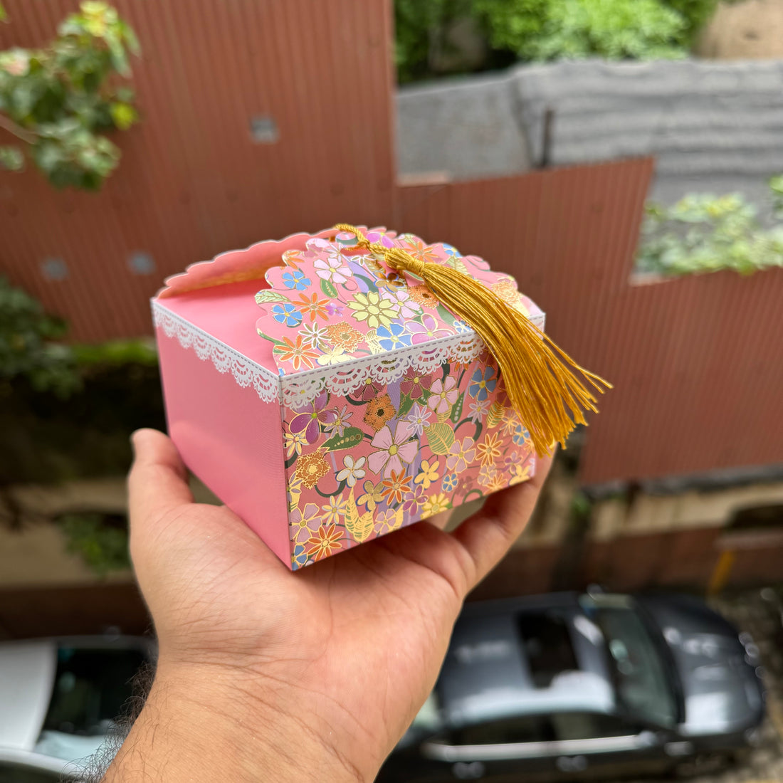 Pretty Box For Candle / Chocolate / Jewellery Traditional Aesthetic (10pc) with Tassel