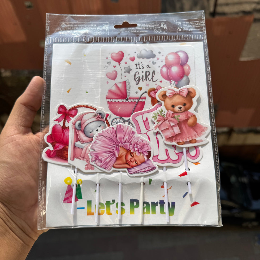 Baby Girl Paper Topper Set
