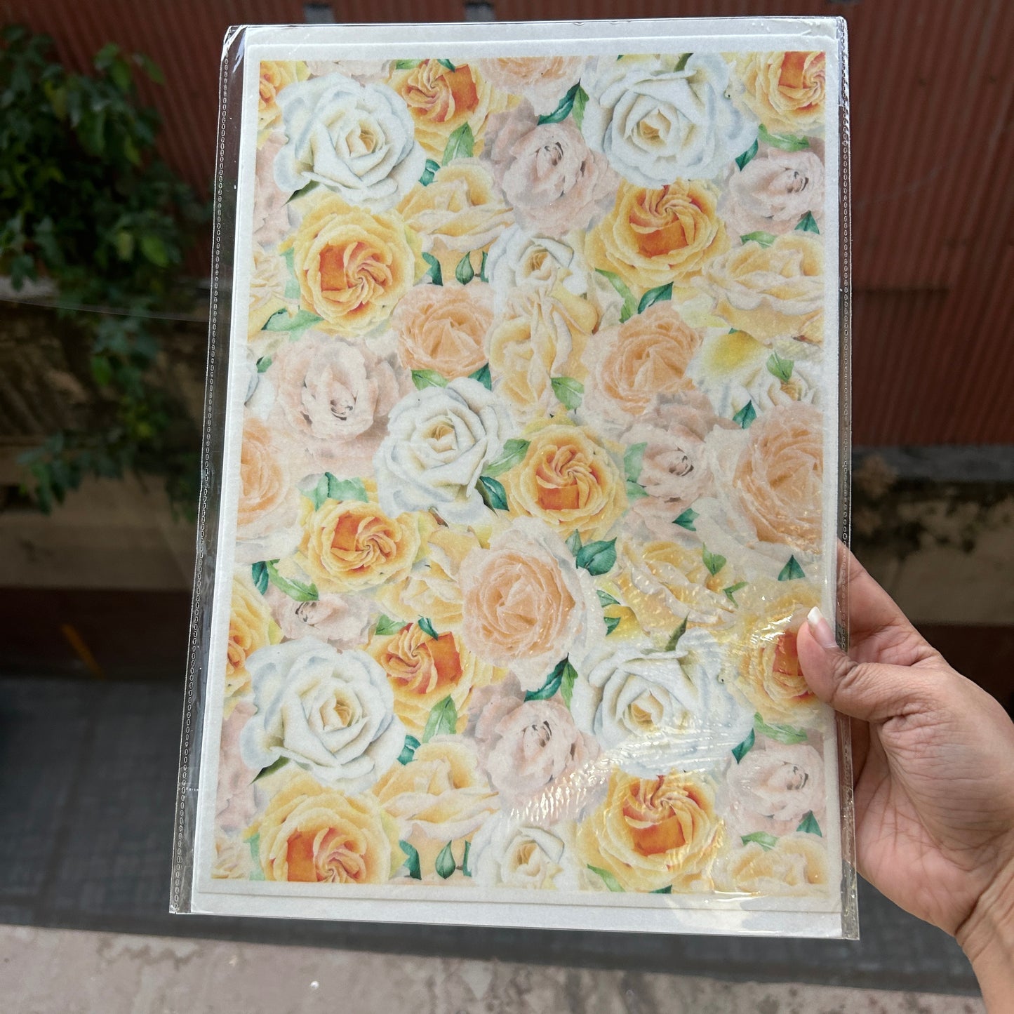 A4 Edible Floral Wafer Sheet