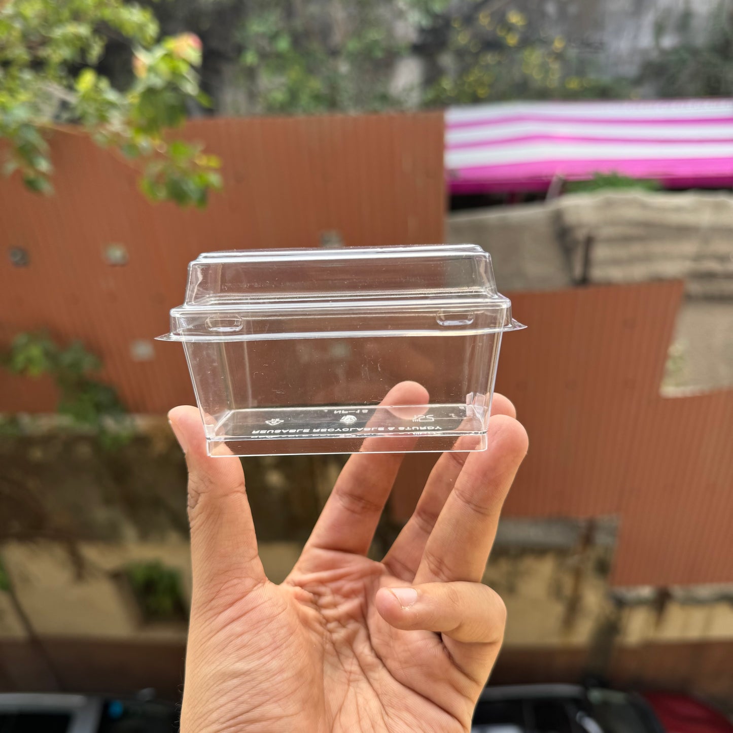 Trending Rectangle Mousse Cup With Lid / Container 125ml PS15 (10pc)