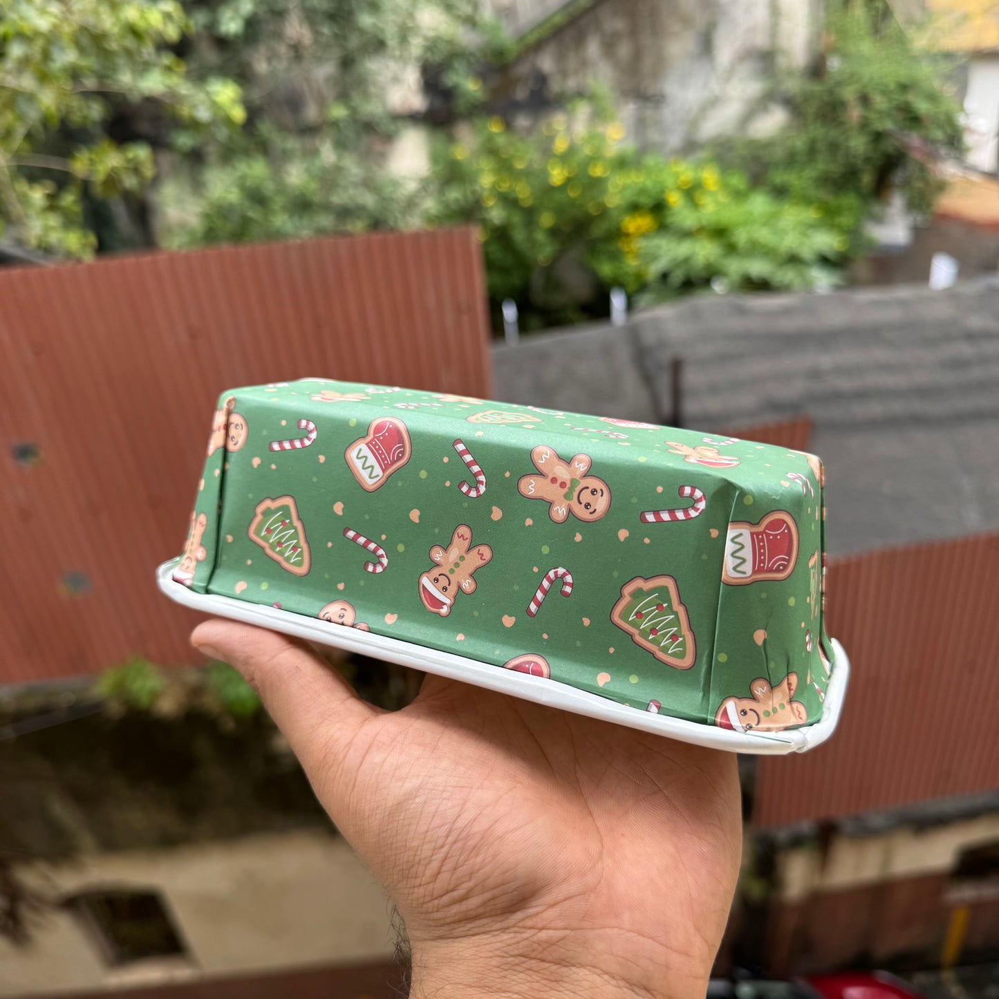 Christmas Printed Plum Ready To Bake Loaf Liner (10pc)