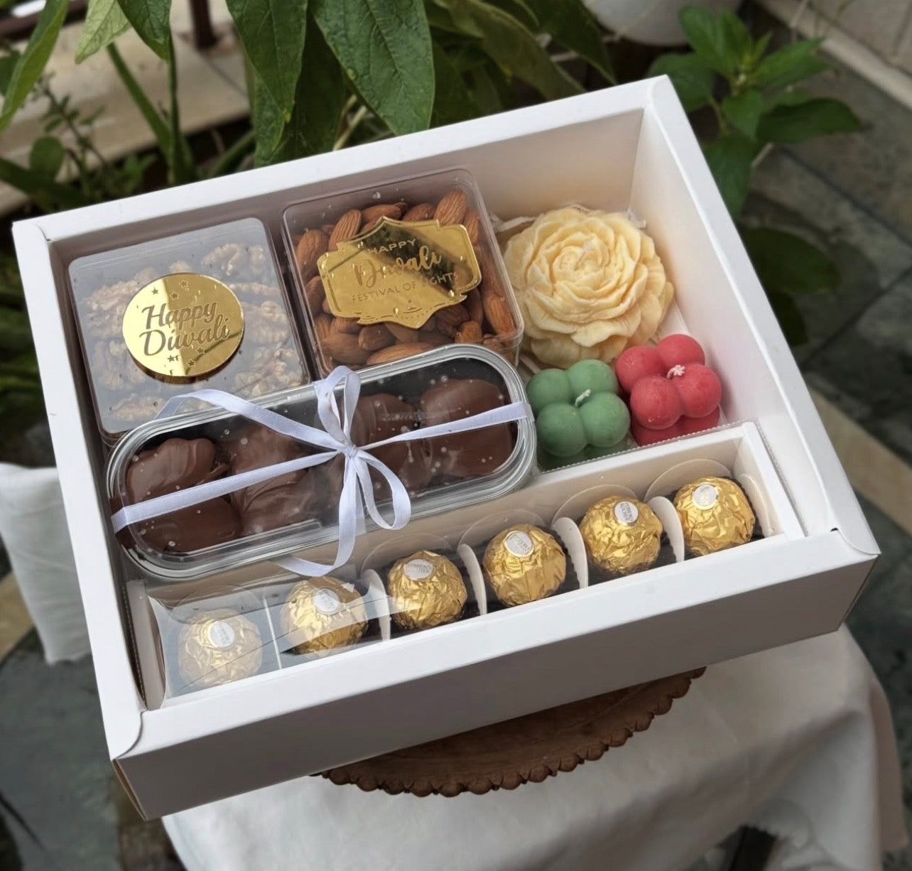 Diwali Foiled Premium Hamper Box with Ribbon 10pc | #C