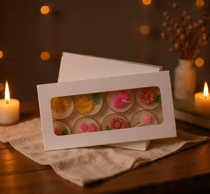 Tea Light Candle White Box 8in1 CN-4 (10pc)