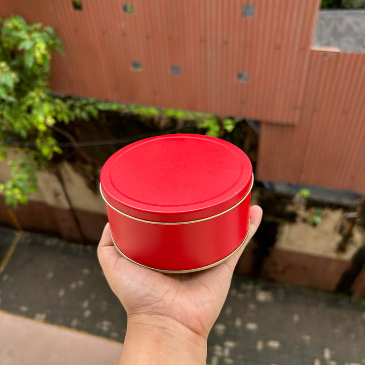 Premium Small Round Cookie Dream Tin (10pc) Red • SDT