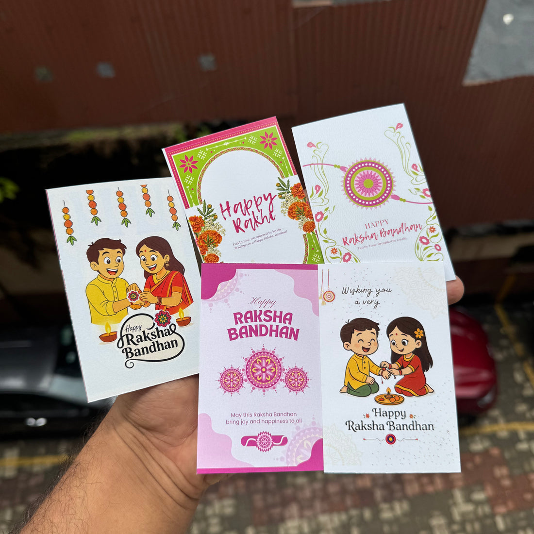 Rakhi Big Cards Set Of 10 pc