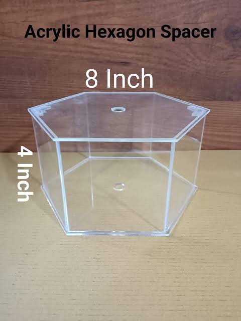 8inch Hexagon Acrylic Cake Spacer