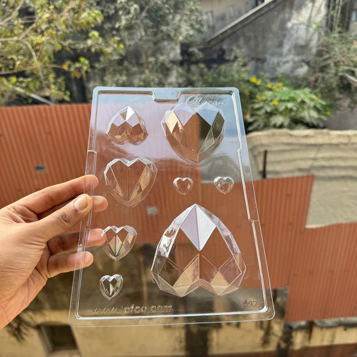 Valentine PVC Chocolate Mould Multi 3d Heart