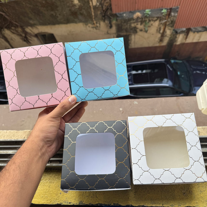 Moroccan Foil Box | 5x5x2inch | Pink & Gold (10pcs)