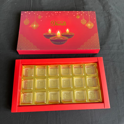 Diwali Foiled 18 Cavity Slider Box (10pc)