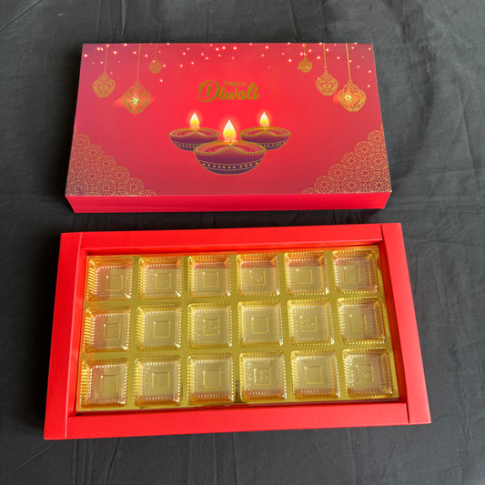 Diwali Foiled 18 Cavity Slider Box (10pc)