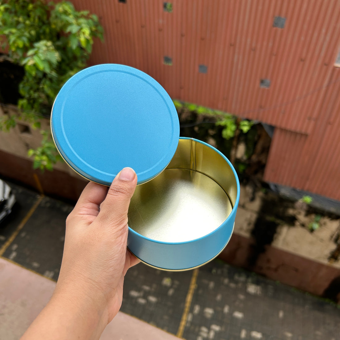Premium Small Round Cookie Dream Tin (10pc) Blue • SDT
