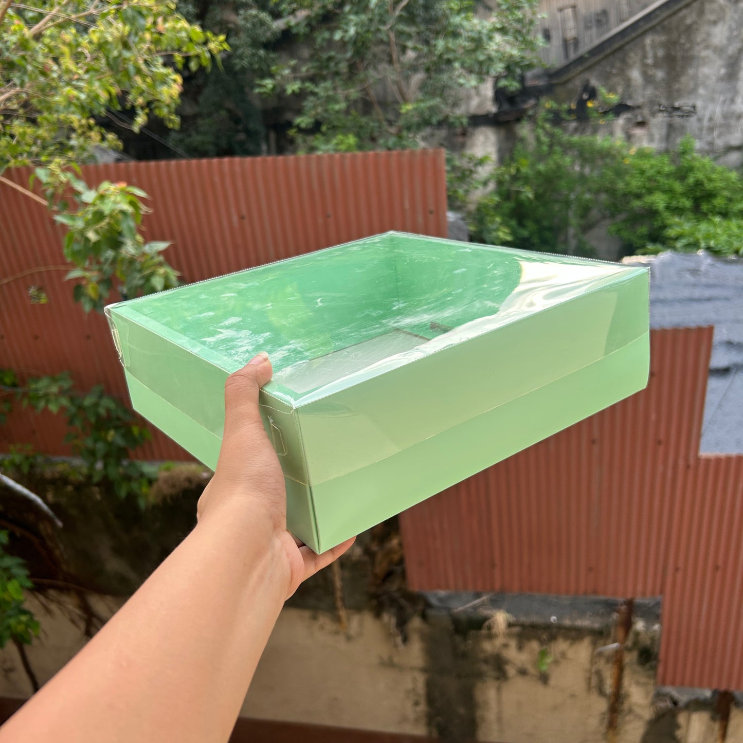 Mint Green Hamper Box With Lid #wow