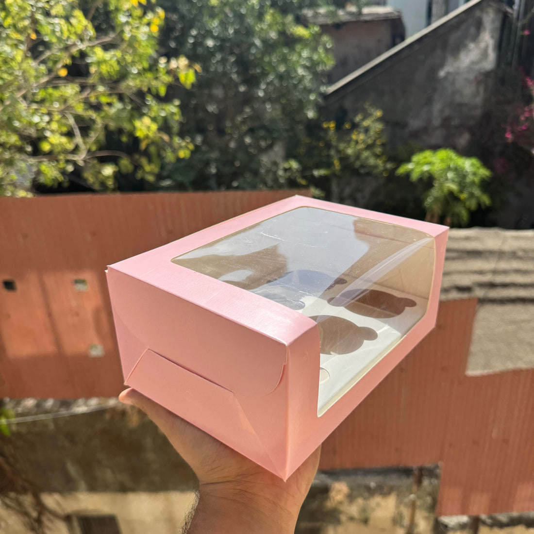 Pink Cupcake For 6 Cupcakes With L Shape Display (10pc)