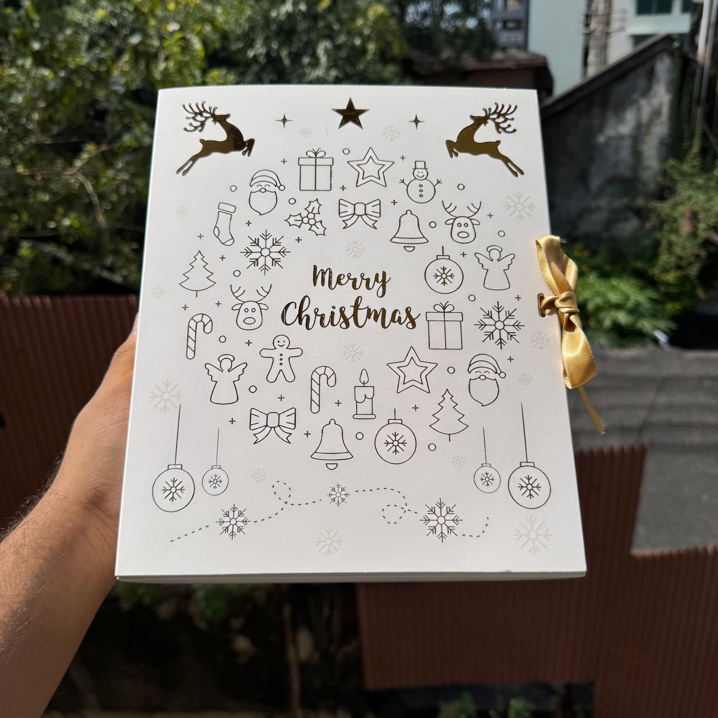 Merry Christmas Foil Hamper Box (10 pc)