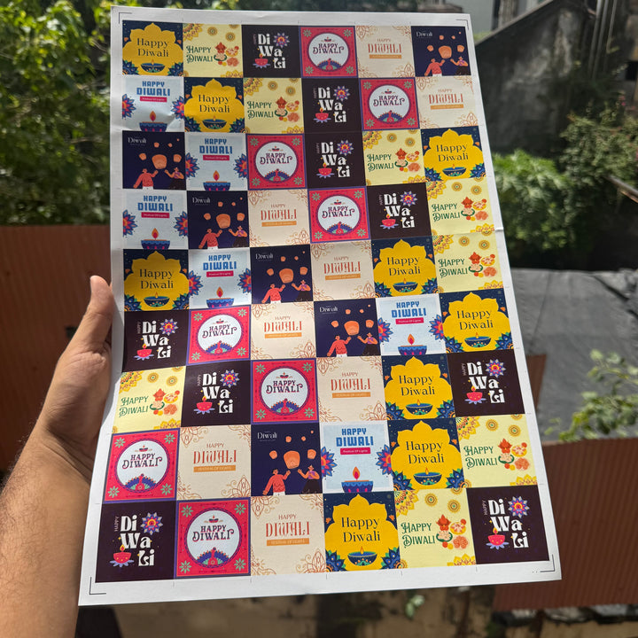 Diwali Sticker Sheet Square