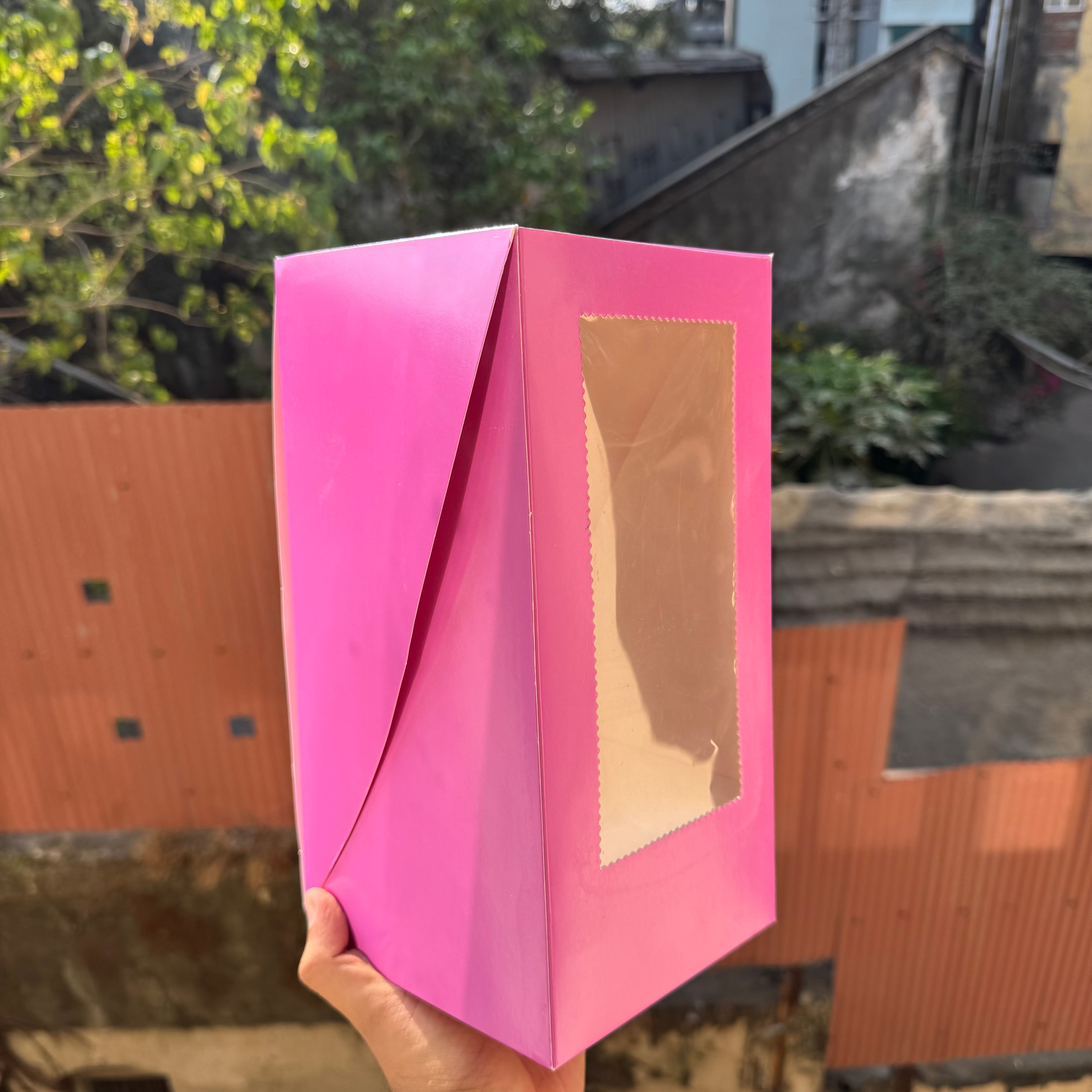 Trending Wine Glass Cake Box Purple