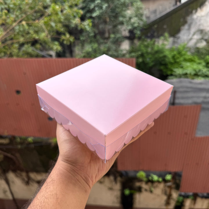 Urli Candle / Bento Cake / Cookie / Brownie Box With Lid Pink (10pcs)